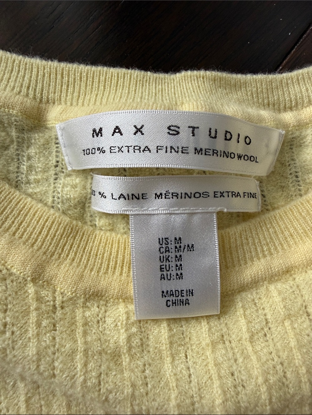 Max Studio 100% Merino Wool Shirt